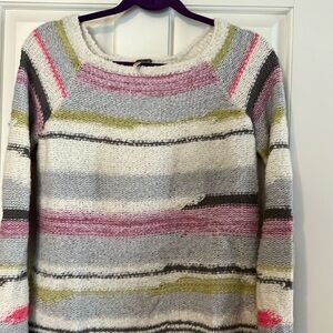 Free People warm cozy multi colored sweater. Excellent condition.